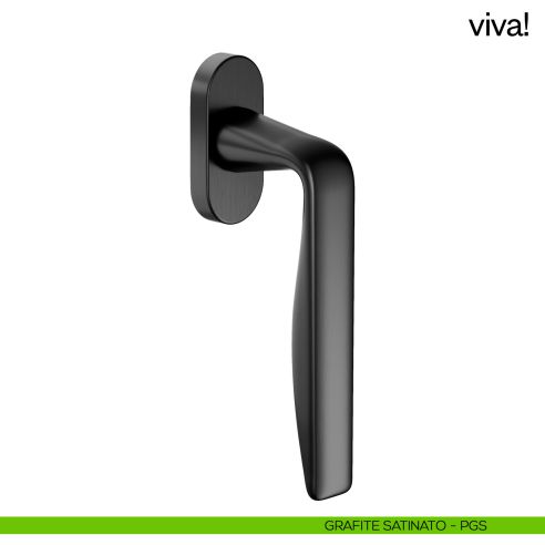 Maniglia per finestra martellina DK Viva! dnd grafite satinato