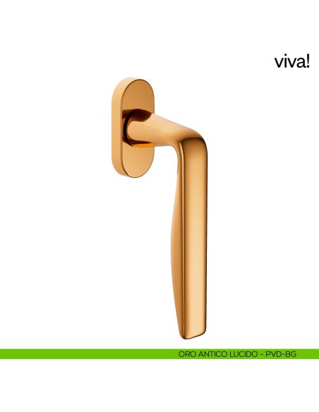 Maniglia per finestra martellina DK Viva! dnd oro antico lucido