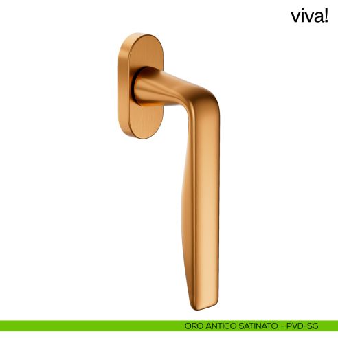 Maniglia per finestra martellina DK Viva! dnd oro antico satinato