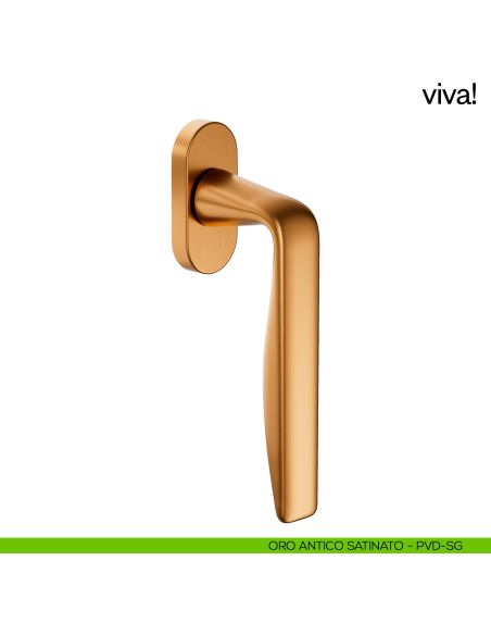 Maniglia per finestra martellina DK Viva! dnd oro antico satinato