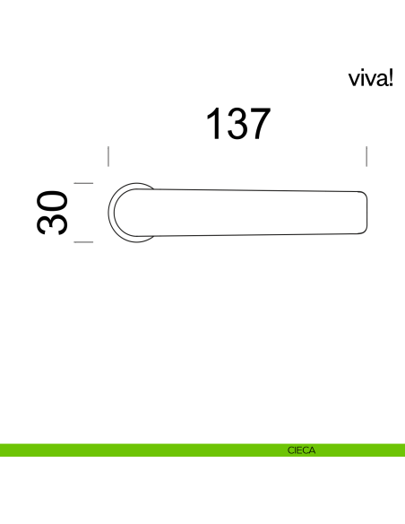 Maniglia per porta Viva! dnd handles con rosetta minimale Unico