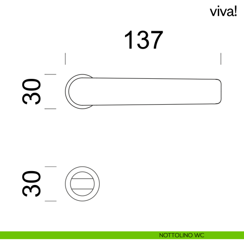 Maniglia per porta Viva! dnd handles con rosetta minimale Unico