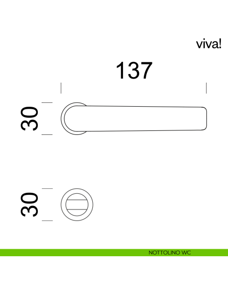 Maniglia per porta Viva! dnd handles con rosetta minimale Unico