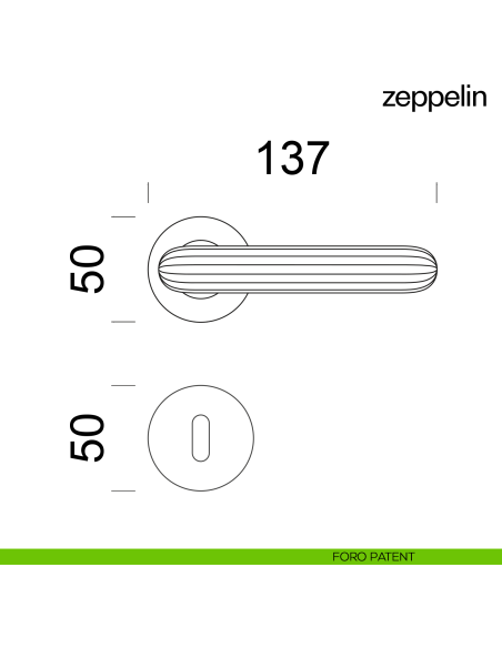 Maniglia per porta Zeppelin dnd Handles foro patent