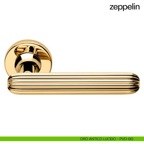 Maniglia per porta Zeppelin dnd Handles oro antico lucido