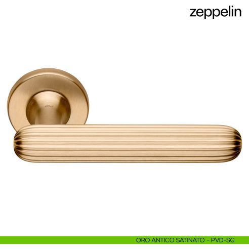 Maniglia per porta Zeppelin dnd Handles oro antico satinato