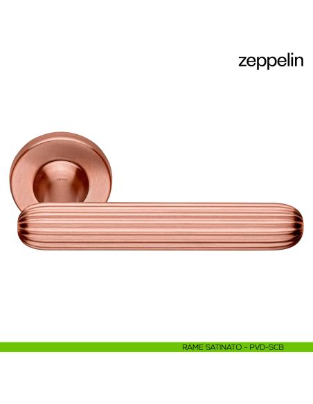 Maniglia per porta Zeppelin dnd Handles rame satinato