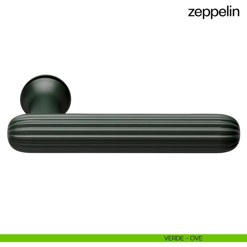 Maniglia per porta Zeppelin dnd handles con rosetta minimale Unico verde
