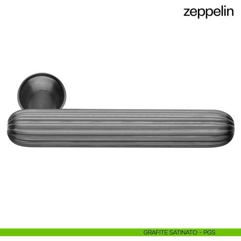 Maniglia per porta Zeppelin dnd handles con rosetta minimale Unico grafite satinato