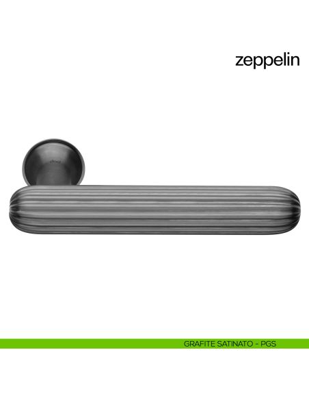 Maniglia per porta Zeppelin dnd handles con rosetta minimale Unico grafite satinato