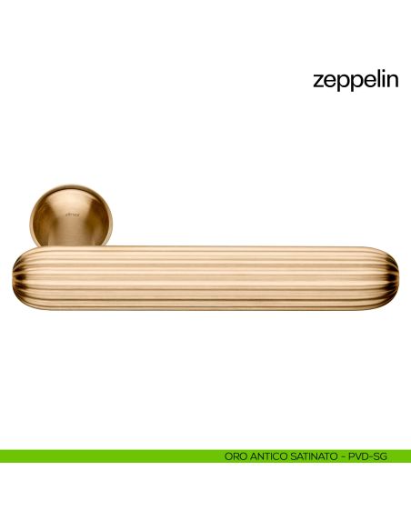 Maniglia per porta Zeppelin dnd handles con rosetta minimale Unico oro antico satinato