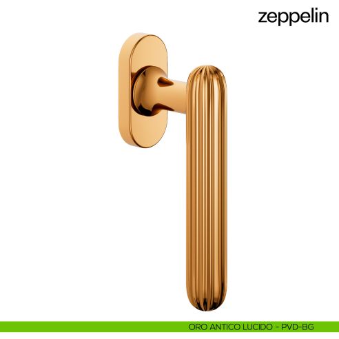 Maniglia per finestra martellina DK Zeppelin dnd oro antico lucido