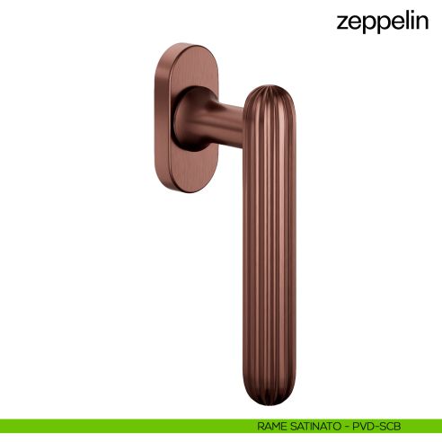 Maniglia per finestra martellina DK Zeppelin dnd rame satinato