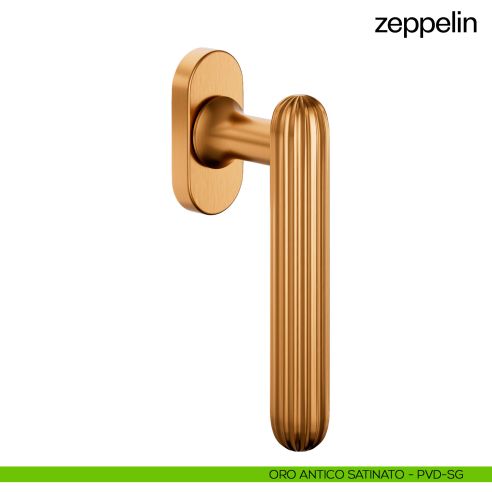 Maniglia per finestra martellina DK Zeppelin dnd oro antico satinato