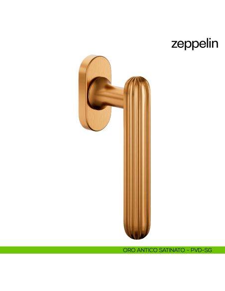 Maniglia per finestra martellina DK Zeppelin dnd oro antico satinato
