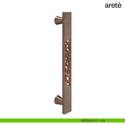 Maniglione per porta Aretè dnd Handles singolo bronzato