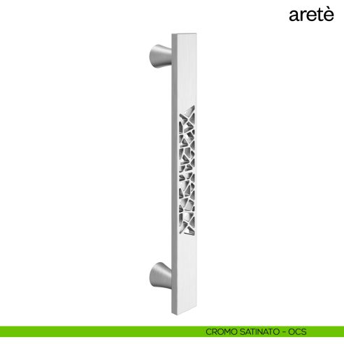 Maniglione per porta Aretè dnd Handles singolo cromo satinato