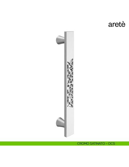 Maniglione per porta Aretè dnd Handles singolo cromo satinato