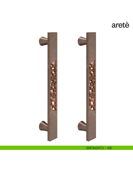 Maniglione per porta Aretè dnd Handles accoppiato bronzato