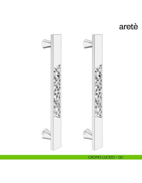 Maniglione per porta Aretè dnd Handles accoppiato cromo lucido