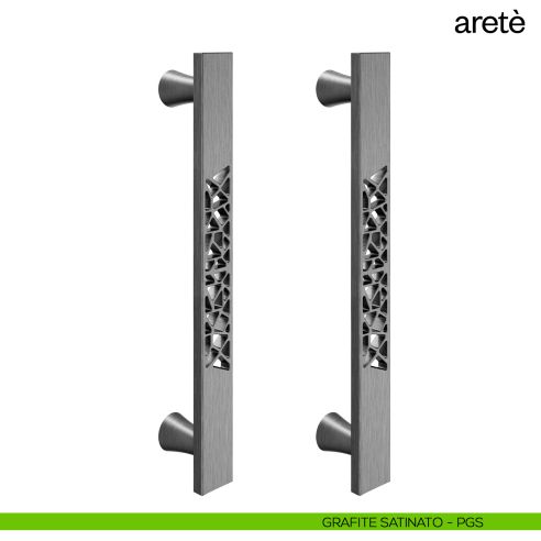 Maniglione per porta Aretè dnd Handles accoppiato grafite satinato