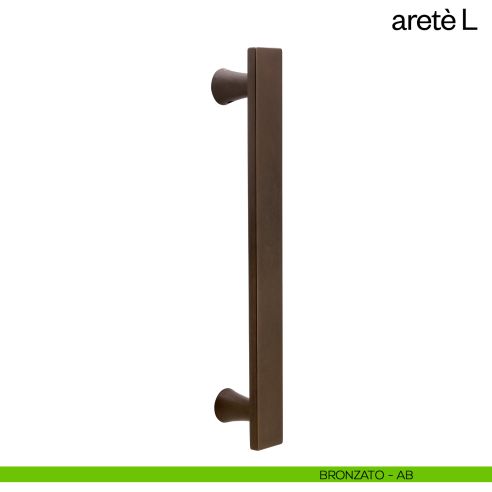 Maniglione per porta Aretè L dnd Handles singolo bronzo