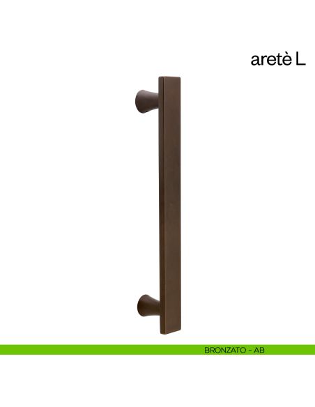 Maniglione per porta Aretè L dnd Handles singolo bronzo