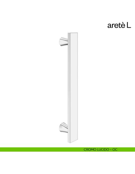 Maniglione per porta Aretè L dnd Handles singolo cromo lucido