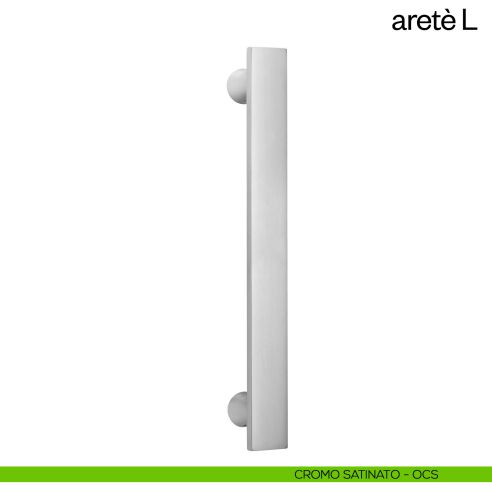 Maniglione per porta Aretè L dnd Handles singolo cromo satinato