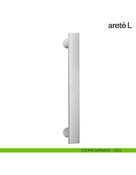 Maniglione per porta Aretè L dnd Handles singolo cromo satinato