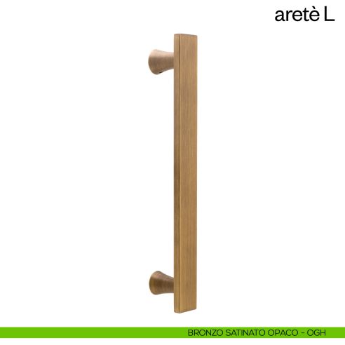 Maniglione per porta Aretè L dnd Handles singolo bronzo satinato opaco