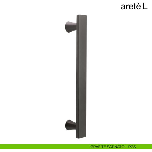 Maniglione per porta Aretè L dnd Handles singolo grafite satinato