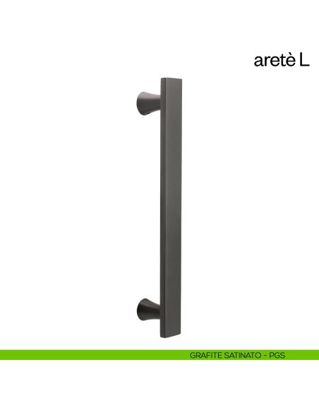 Maniglione per porta Aretè L dnd Handles singolo grafite satinato