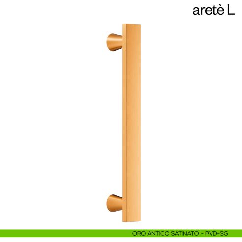 Maniglione per porta Aretè L dnd Handles singolo oro antico satinato