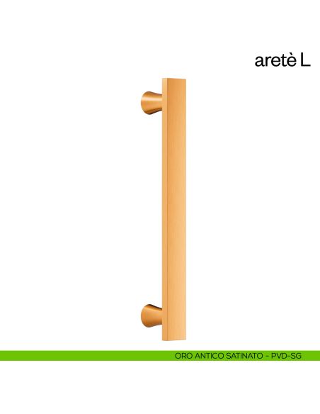 Maniglione per porta Aretè L dnd Handles singolo oro antico satinato