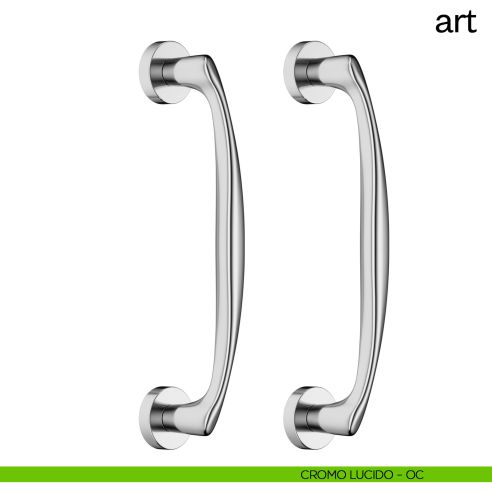 Maniglione per porta Art dnd Handles accoppiato cromo lucido