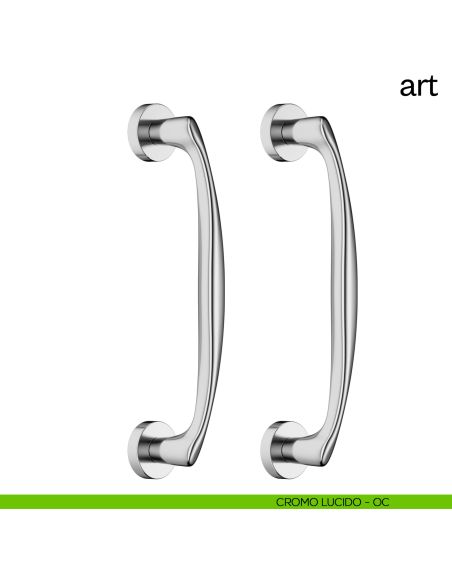 Maniglione per porta Art dnd Handles accoppiato cromo lucido