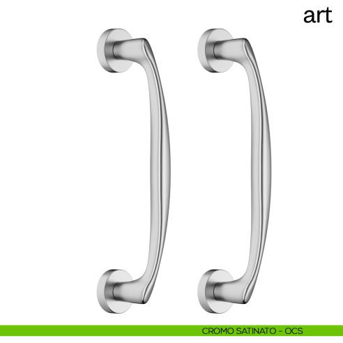 Maniglione per porta Art dnd Handles accoppiato cromo satinato