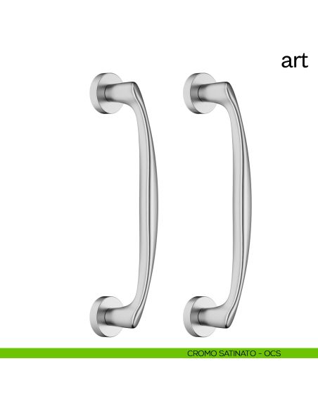 Maniglione per porta Art dnd Handles accoppiato cromo satinato