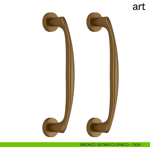 Maniglione per porta Art dnd Handles accoppiato bronzo satinato opaco
