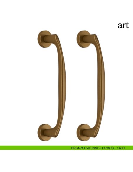 Maniglione per porta Art dnd Handles accoppiato bronzo satinato opaco