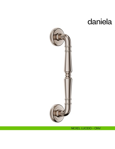 Maniglione per porta Daniela dnd Handles singolo nickel lucido