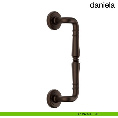 Maniglione per porta Daniela dnd Handles zancato singolo bronzato