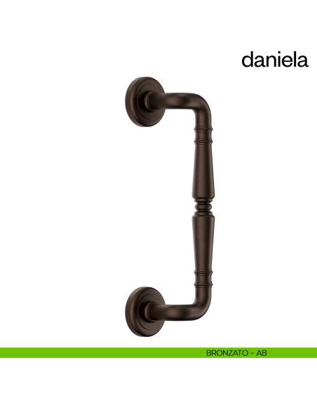 Maniglione per porta Daniela dnd Handles zancato singolo bronzato