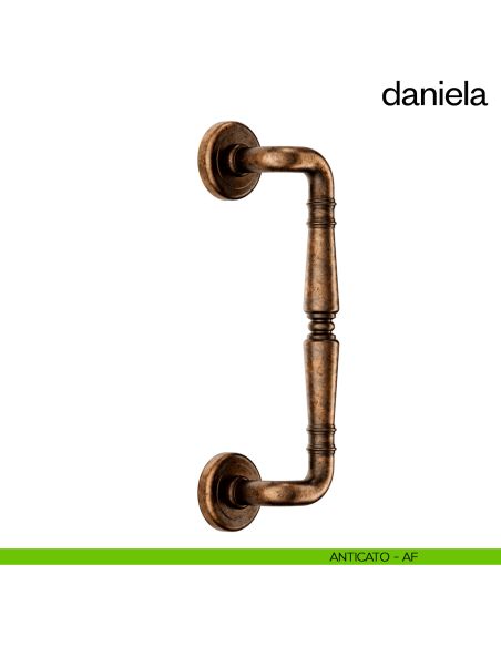 Maniglione per porta Daniela dnd Handles zancato singolo anticato