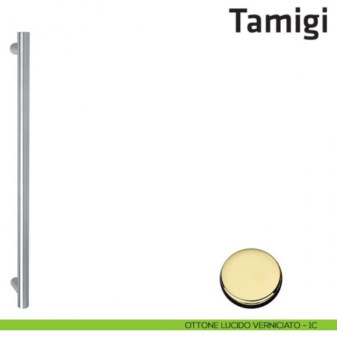 Maniglione per porta Tamigi Comit singolo ottone lucido verniciato