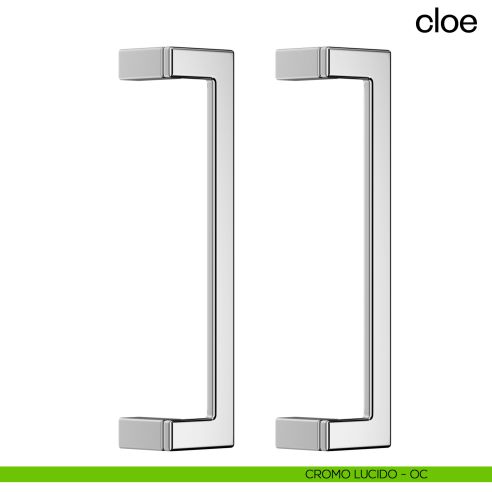 Maniglione per porta Cloe dnd Handles accoppiato interasse 300 mm cromo lucido