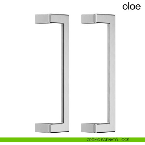 Maniglione per porta Cloe dnd Handles accoppiato interasse 300 mm cromo satinato