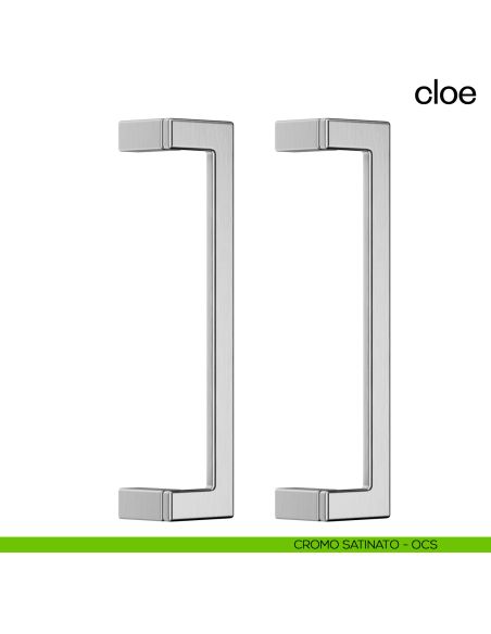 Maniglione per porta Cloe dnd Handles accoppiato interasse 300 mm cromo satinato