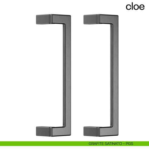 Maniglione per porta Cloe dnd Handles accoppiato interasse 300 mm grafite satinato